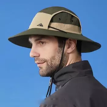 Соответствующая цвету уличная солнцезащитная шляпа для альпинизма, водонепроницаемая рыбацкая шляпа, мужская солнцезащитная шляпа для верховой езды, устойчивая к ультрафиолетовому излучению чёрный