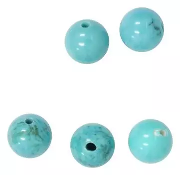 Sophia Sophia Аксессуары Части Бирюзовые Бусины Круглые 8 мм Диаметр 5 Штук Co., Ltd. приблизительно. Н-43-Б синий