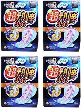 Sophie Super Deep Sleep Guard 330 14 листов салфеток для ночи [Оптовая закупка] (с лентой) [Санитарное использование] [x4 шт.]