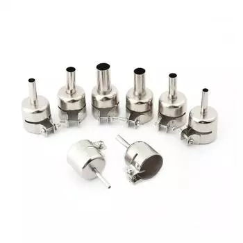 Сопло для сварки горячим воздухом, серебристое, нержавеющая сталь