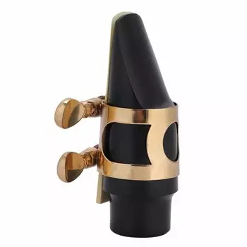 Soprano Saxophone Mouthpiece Set Portable Saxophone ABS Mouthpiece with Cap Metal Buckle Reed Pad Musical Instrument