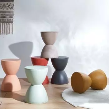 Сопротивление Гостиная Нескользящий Износостойкий Детский Табурет Табурет Для Ожидания Табурет Для Обуви Круглый Табурет розовый