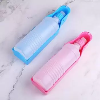 Сопровождающий стакан для воды, бутылка для питья, домашнее животное на открытом воздухе, портативная бутылка для воды для собак, товары для домашних животных 500ml