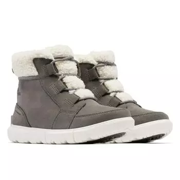SOREL Explorer Next Carnival Водонепроницаемые EXPLORER NEXT CARNIVAL WP Salt NL5026 262 Sea Salt Водонепроницаемая структура Боа Мутоновые сапоги Замша Quarry/Sea