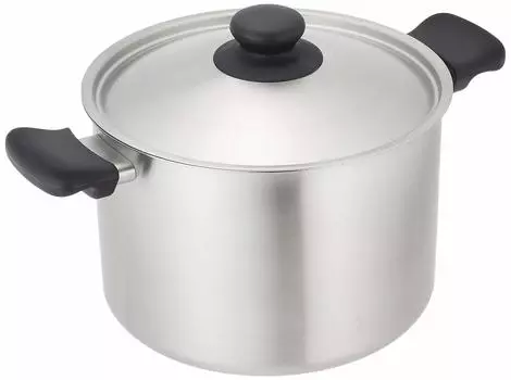 Sori Yanagi Punching 23 см, глубокая двуручная кастрюля, которую можно использовать в сочетании с дуршлагом, Tsubame Sanjo, нержавеющая сталь, глубина 22 см, банка