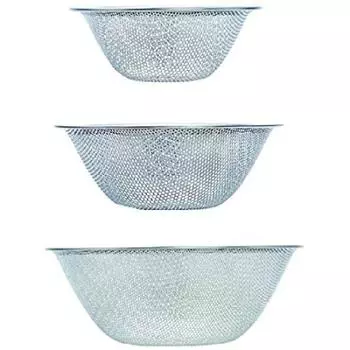 Sori Yanagi Punching Strainer set 3-piece (16cm, 19cm, 23cm) серебряный