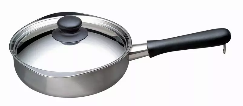 Sori Yanagi Stainless steel pot 22cm shaped for ease of pouring and good drainage Tsubame Sanjo Made of stainless steel Characteristic asymmetrical