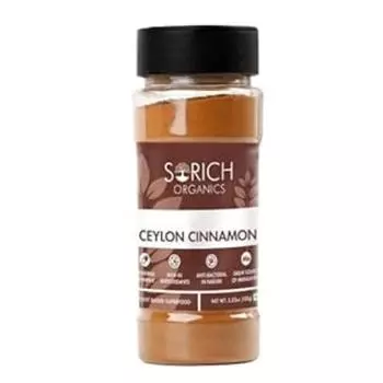 Sorich Organics - 100 г - молотая цейлонская корица - органические молотые цейлонские палочки - порошок шри-ланкийской корицы для приготовления пищи, чая и выпечки