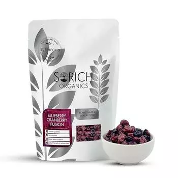 Sorich Organics Premium цельная сушеная черника и клюква Fusion 150 г | Ягодный микс