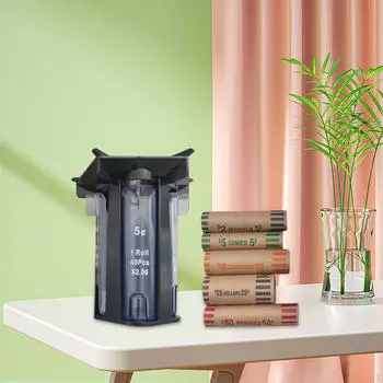 Сортировщик мелочи 5 в 1, трубка для сортировки монет, портативные органайзеры для