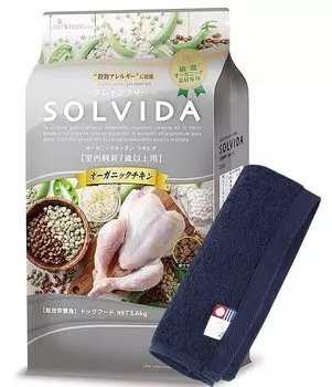 Sorvida Grain-Free Chicken Indoor Breeding для детей от 7 лет и старше 3,6 кг [Оригинальный набор полотенец для рук Imabari для собак] [Цвет полотенец: темно-синий] [Подлинный продукт]