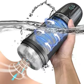 Сосание вращающийся автоматический мужской мастурбатор Ipx7 водонепроницаемый всасывающий минет мастурбатор машина секс-игрушка для мужчин взрослые принадлежности