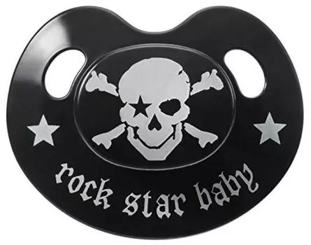 Соска-пустышка Baby Nova Rockstar Baby DX Skull SS Месяцы 0-6 Белый/Черный