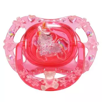 Соска-пустышка для взрослых CutiePlusU DIY Crystal Pink Handmade-Unicorn