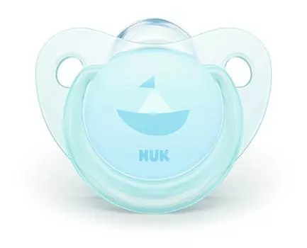 Соска-пустышка NUK с колпачком для рук стимулирует развитие рта и носового дыхания Rose Blue Yacht для новорожденных, месяцы OCNK50101213 [предотвращает облизывание] и 0-6
