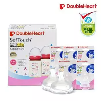 Соска SofTouch с ощущением грудного молока, двойная упаковка, 160 мл (игрушка) + соска Л (2 куска),Корейские детские товары