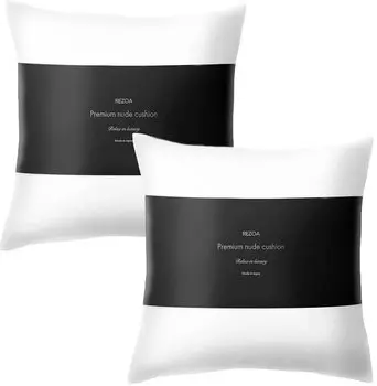 Состав подушки REZOA Сделано в Японии Подушка Nude 45 x 45 см Набор из 2 эластичных накладок, которые можно стирать в машине [Умеренная эластичность, не скатывается, можно стирать]