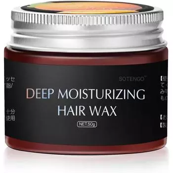 Sotengo Natural Hair Wax Hair Balm Moisturizing Refreshing Citrus Beauty Salon Favorite 50g Black Black