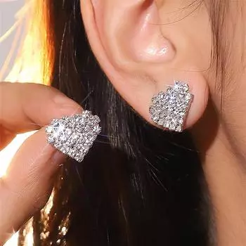 Сотни маленьких сережек с бриллиантами Love, серьги Senior Sense Temperament, женские серьги, 1 пара