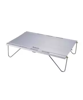 SOTO Low Table Mini Lightweight с чехлом для хранения, алюминиевый, интегрированный, для кемпинга, походов, альпинизма, активного отдыха, полевых работ ST-632 серебряный