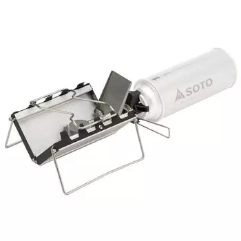 SOTO Made in Japan Single Burner Ultra Thin Storage Case Included Solo Camping Touring G Stove (2.5cm Thickness) ST-320