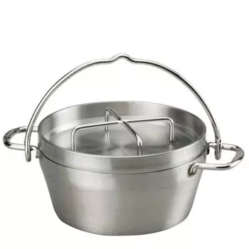 SOTO Сделано в Японии из голландской нержавеющей стали Не требует приправ Легко моется Моющее средство Устойчив к высоким температурам Ударопрочный Глубокий Газовый Нержавеющая сталь Голландия 8 дюймов (Сделал