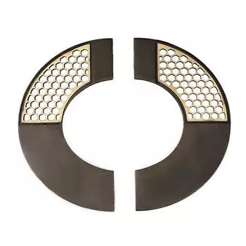 Сотовидный дизайн, пара латунных дверных ручек 20,32 см, латунные ручки главной двери, дверные ручки для главной двери, комплект из 2 шт.