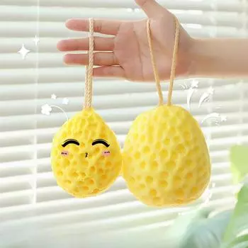 Сотовый шарик для ванны, женский большой супермягкий пенопласт для ванны, несыпучий отшелушивающий цветок для ванны small 9.5*8cm жёлтый