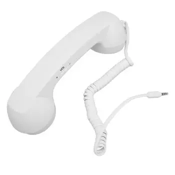 Сотовый телефон трубка 3,5 мм штекер ретро радиационно-устойчивый проводной телефон трубка приемник для смартфона белый