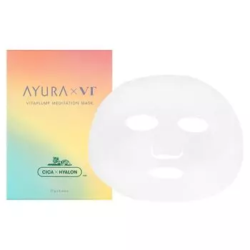 Сотрудничество AYURA Маска для медитации AYURA x VT Vita Plump, 4 шт. Премиальная маска, которая увлажняет кожу и разум Увлажняющий уход Белая кожа
