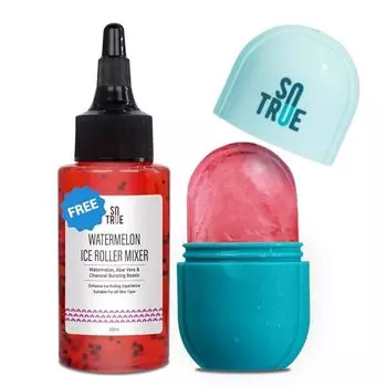 Sotrue Ice Roller для лица, шеи и тела | Для отеков под глазами, легко использовать и носить с собой | Небьющийся и многоразовый | Сияющая и чистая кожа Pack of 2