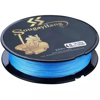 Sougayilang 100M PE леска 4 нити плетеная леска мультифиламентная леска гладкая 0.4 синий