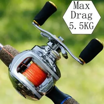 Sougayilang 11 + 1BB катушка для приманки с подшипниками из нержавеющей стали, магнитная настроенная рыболовная катушка с двойным тормозом Left Hand