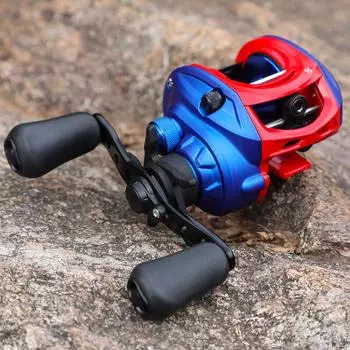 Sougayilang 13 + 1BB рыболовная катушка для приманки, максимальная мощность сопротивления, 8 кг, колеса для ловли карпа, слежение за рыбалкой Left Hand синий/красный