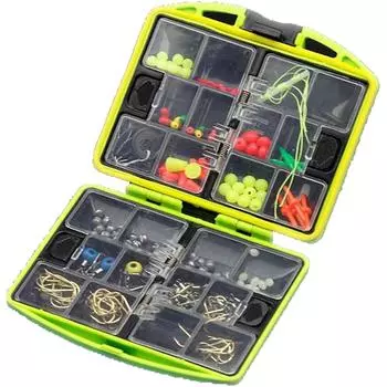 Sougayilang 24 вида джиг-свинцовой головки, рыболовный крючок, поворотная защелка, грузило, соединительный ограничитель, набор, чехол для приманки, коробка для рыболовных снастей YLH541