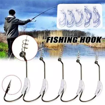 Sougayilang 25 шт. рыболовные крючки из высокоуглеродистой стали, червячные крючки, крючки для приманки, рыболовные крючки с пластиковой коробкой