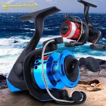 SOUGAYILANG 2 цвета рыболовная катушка для зимней рыбалки, спиннинговая катушка 5,2:1, высокоскоростная мини-рыболовная катушка для ловли окуня и карпа синий