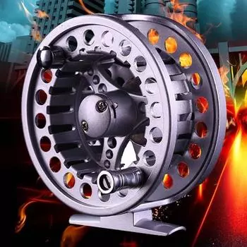 Sougayilang 3BB Алюминиевая катушка для нахлыста, цельнометаллическое литье с ЧПУ, колесо для нахлыста чёрный