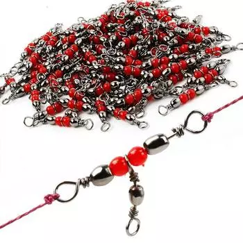 SOUGAYILANG 50 шт./100 шт. вертлюг для рыбалки, вращающиеся вертлюги, латунный ствол, 3-ходовой рыболовный вертлюг, клубок, аксессуары для рыбалки