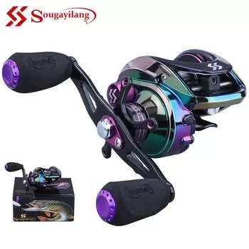 SOUGAYILANG 6,3:1 высокоскоростная катушка для приманки 9 + 1BB многоцветная рыболовная катушка рыболовные снасти на открытом воздухе