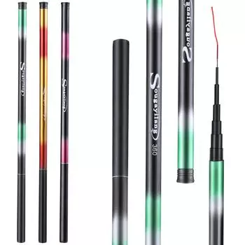 SOUGAYILANG длинная секция ручная удочка 2,7-5,4 м рыболовный набор удочка рыболовный поплавок набор рыболовная комбинированная удочка удочки 2.7m золотой