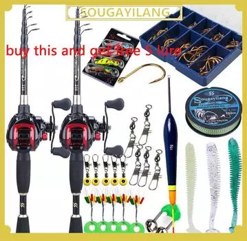 Телескопическая удочка и рыболовная катушка 1.8m&Left handle синий