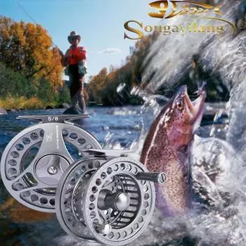 Sougayilang нахлыстовая рыболовная катушка FTQ 5/6, металлическая, сверхлегкая, из нержавеющей стали, гладкая рыболовная катушка для рыбалки