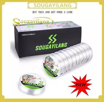 Sougayilang Nlon рыболовная леска супер износостойкая нейлоновая леска 10 катушек 1000 м леска 0.18