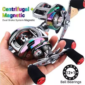 Sougayilang Новое поступление 12 + 1 BB катушка для заброса приманки Max Drag 10 кг BR100 рыболовная катушка Left hand