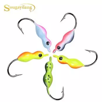 Sougayilang приманка для зимней рыбалки 5 шт. мягкая приманка морская рыбалка пресноводные рыболовные снасти аксессуары приманка 5pcs