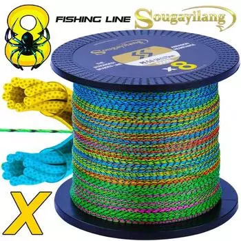 SOUGAYILANG Рыболовная леска 8 подставок PE Плетеная леска 150 м 350 м 550 м устойчивая к истиранию проволока для рыбалки на открытом воздухе для путешествий в соленой воде