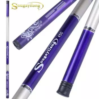 SOUGAYILANG секция ручная удочка 3,6 м 4,5 м 5,4 м рыболовный набор удочка рыболовный поплавок набор рыболовный комбо 3.6M синий