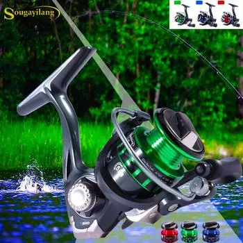 SOUGAYILANG Спиннинговая рыболовная катушка передаточное число 5,2:1 5BB Легкая сверхгладкая катушка для морской рыбалки Макс. драге 3 кг красный