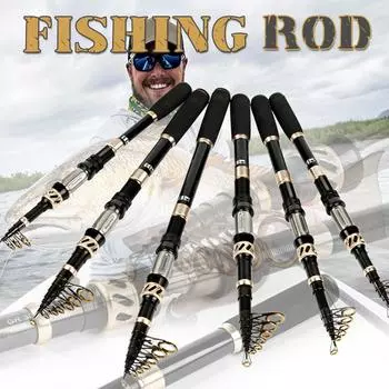 Sougayilang Спиннинговая удочка 1,8-3,0 м Телескопическая удочка для путешествий Пресноводная рыбалка в соленой воде 1.8m